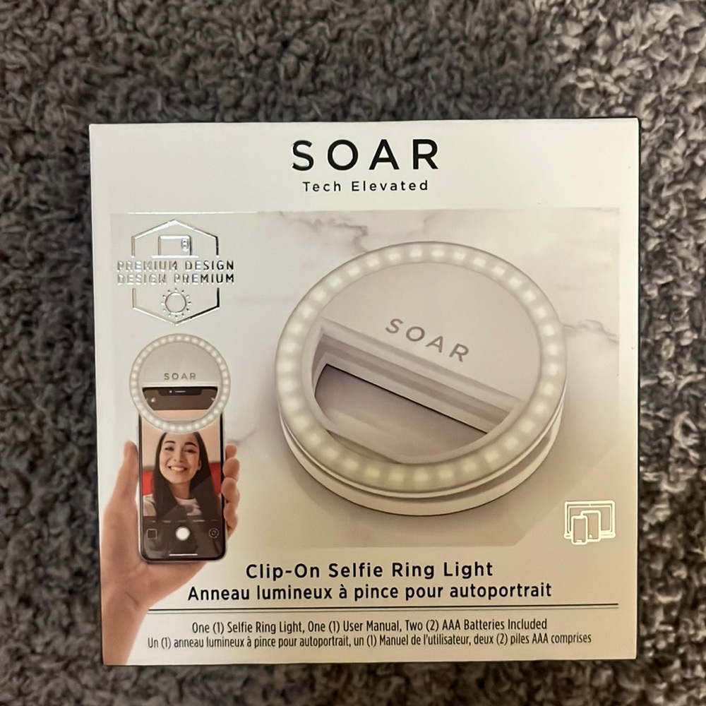 SOAR Clip-On Selfie Ring Light